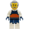 Kendo Instructor - White Robe with Dark Blue and Dark Orange Bogu Armor