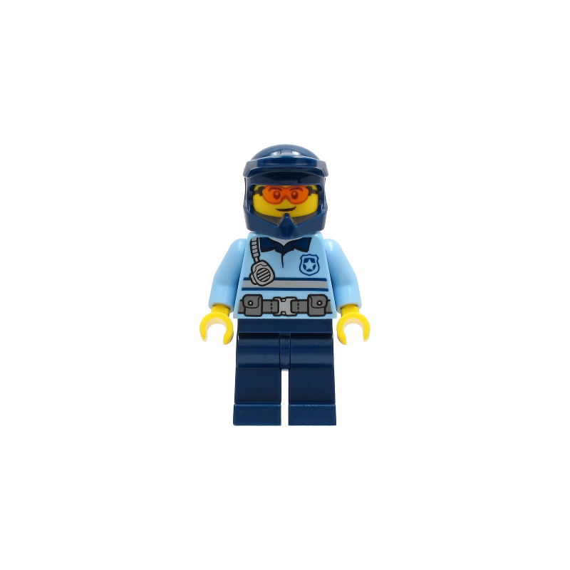 Police - City Officer Bright Light Blue Shirt with Silver Stripe
