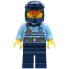 Police - City Officer Bright Light Blue Shirt with Silver Stripe