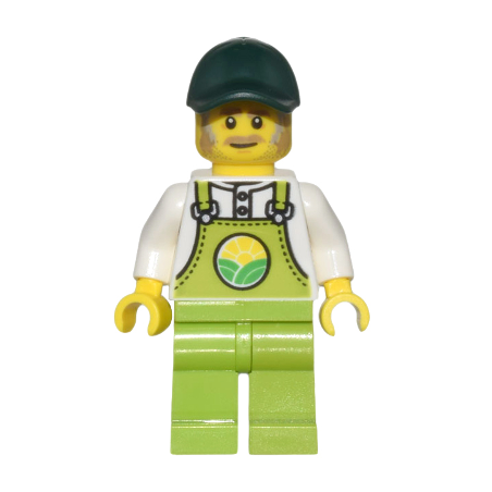 Farmer Horace - Lime Overalls over White Shirt