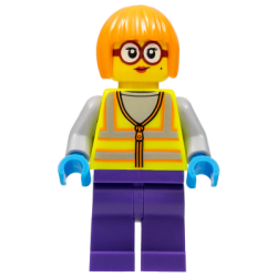Shirley Keeper - Neon Yellow Safety Vest Lego® - cty1486