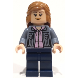 Hermione Granger - Sand Blue Jacket over Bright Pink Hoodie Lego® - dim046