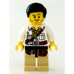 Hero - White Shirt with Olive Green Bandana Lego® - dino006