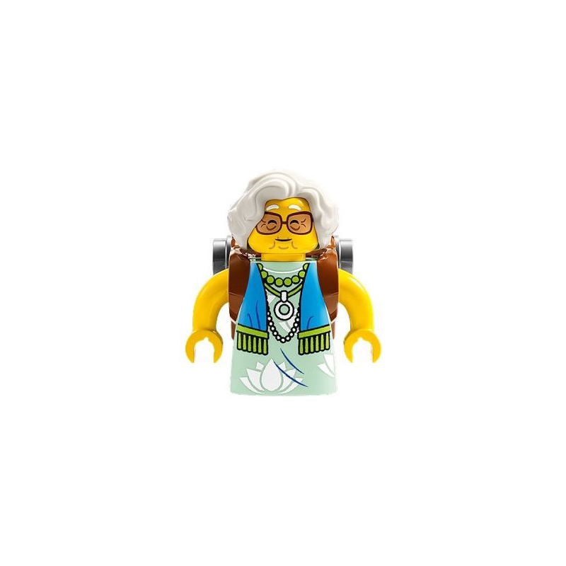 Mrs. Castillo - Reddish Brown and Flat Silver Backpack Lego® - drm031
