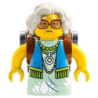 Mrs. Castillo - Reddish Brown and Flat Silver Backpack Lego® - drm031