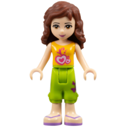 Friends Olivia (Light Nougat) - Lime Cropped Trousers
