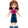 Friends Olivia (Light Nougat) - Dark Blue Cropped Trousers
