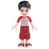 Friends Nate - Dark Red Cropped Trousers Large Pockets