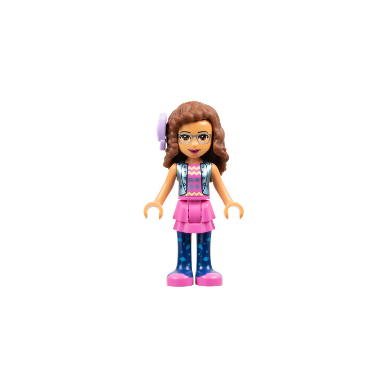 Friends Olivia (Nougat) - Dark Pink Skirt and Dark Blue Leggings