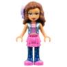 Friends Olivia (Nougat) - Dark Pink Skirt and Dark Blue Leggings