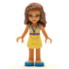 Friends Olivia (Nougat) - Bright Light Yellow Dress and Blue Shoes Lego® - frnd350