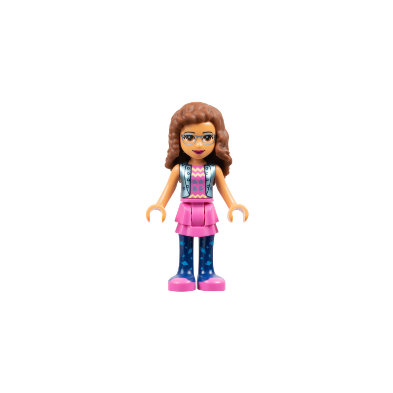 Friends Olivia (Nougat) - Dark Pink Skirt and Dark Blue Leggings