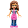 Friends Olivia (Nougat) - Dark Pink Skirt and Dark Blue Leggings