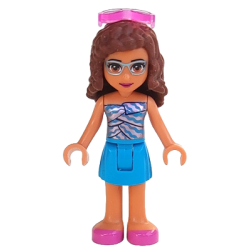 Friends Olivia (Nougat) - Dark Azure Skirt