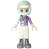 Friends Emma -White Trousers Light Aqua and Medium Lavender Racing Jacket Light Aqua Racing Lego® - frnd261