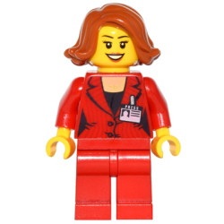 Press Woman / Reporter - Red Legs