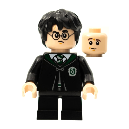 Harry Potter - Black Slytherin Robe and Short Legs (Gregory Goyle Transformation) Lego® - hp285