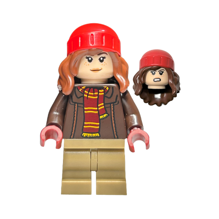 Hermione Granger - Reddish Brown Jacket with Dark Red Scarf