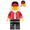 Jack Davids - Red Jacket with Cap and Hood (Large Smile / Grumpy) Lego® - hs001