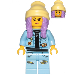 Parker L. Jackson - Denim Jacket with Beanie (Smile / Grumpy) Lego® - hs011
