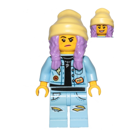 Parker L. Jackson - Denim Jacket with Beanie (Smile / Grumpy) Lego® - hs011