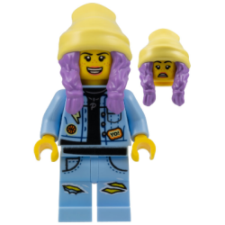 Parker L. Jackson - Denim Jacket with Beanie (Open Mouth Smile / Scared) Lego® - hs014