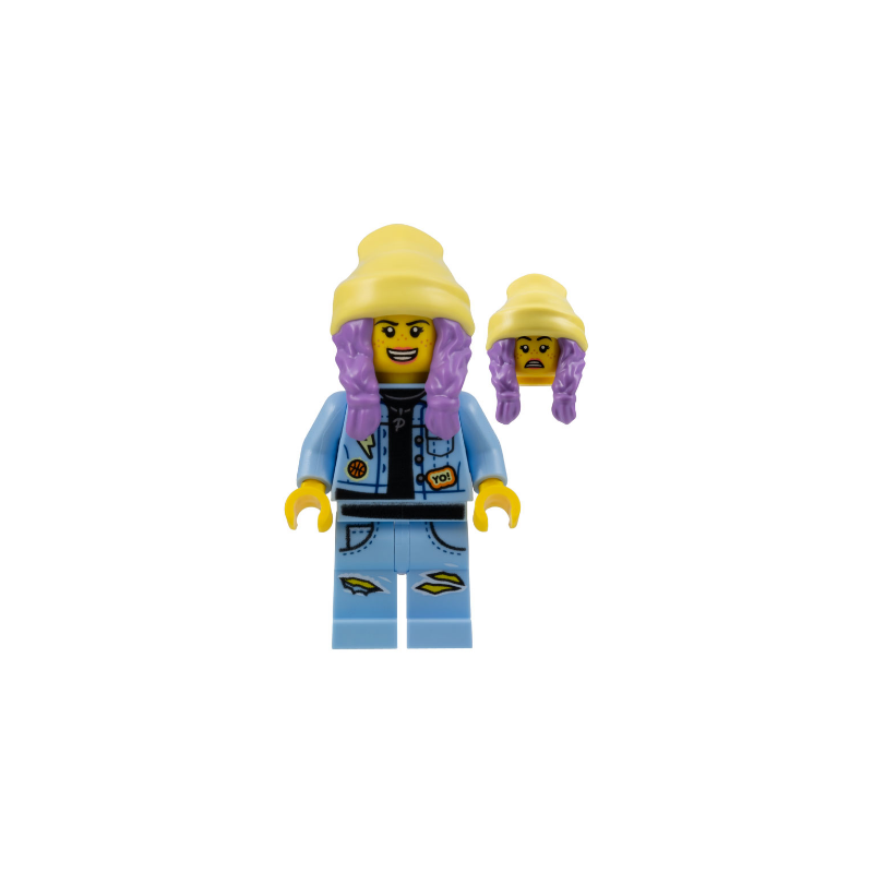 Parker L. Jackson - Denim Jacket with Beanie (Open Mouth Smile / Scared) Lego® - hs014
