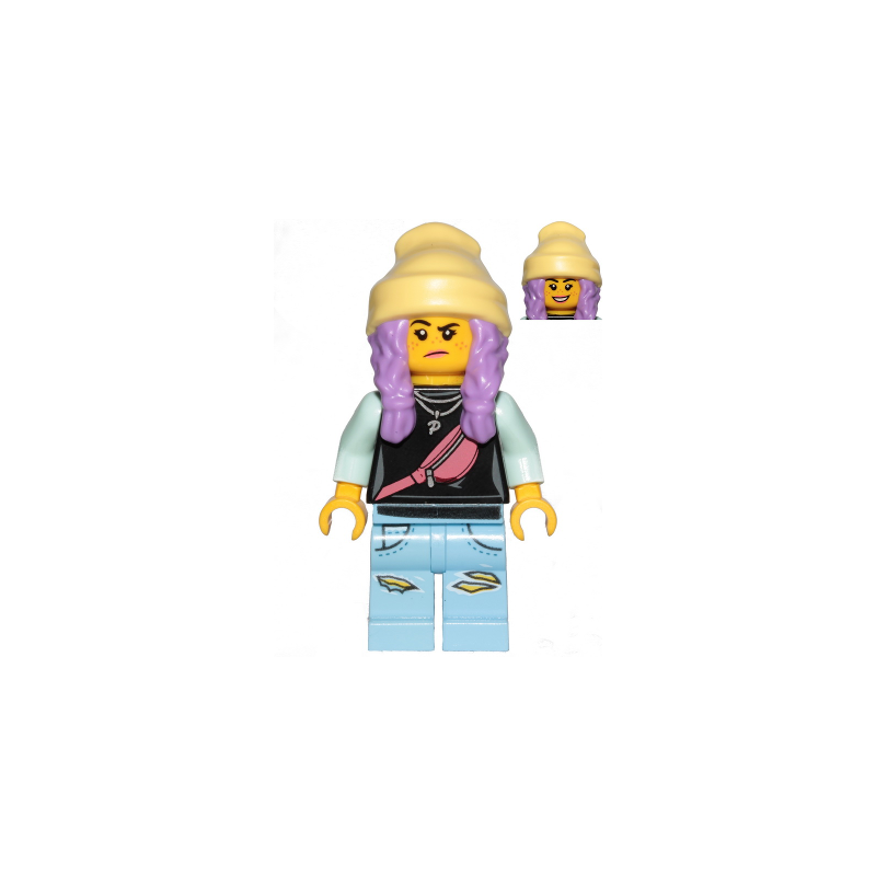 Parker L. Jackson - Black Top with Beanie (Smile / Grumpy) Lego® - hs019