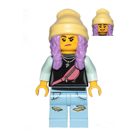 Parker L. Jackson - Black Top with Beanie (Smile / Grumpy) Lego® - hs019