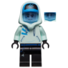 Jack Davids - Light Aqua Hoodie with Cap and Hood (Bright Light Blue Head) Lego® - hs031