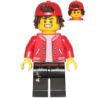 Jack Davids - Red Jacket with Backwards Cap (Large Smile / Grumpy) Lego® - hs067
