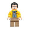 Dennis Nedry - Jurassic Park Logo on Back Lego® - jw059