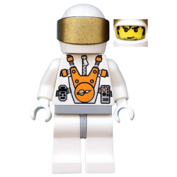 Mars Mission Astronaut with Helmet and Messy Hair and Stubble Lego® - mm003