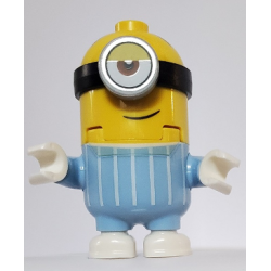 Minion Stuart - Bright Light Blue Jumpsuit Lego® - mnn001