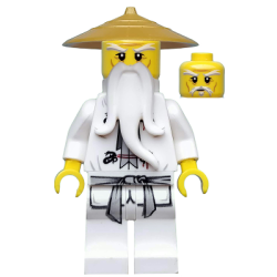 Wu Sensei - Pearl Gold Hat Lego® - njo064