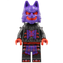 Wolf Mask Warrior - Dark Purple and Red Mask