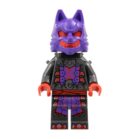 Wolf Mask Warrior - Dark Purple and Red Mask