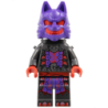 Wolf Mask Warrior - Dark Purple and Red Mask