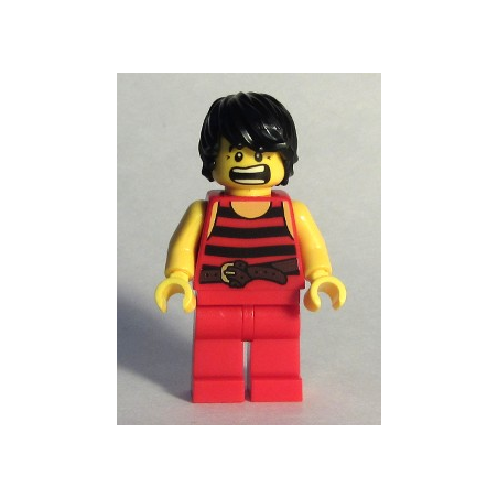 Pirate 7 - Black and Red Stripes
