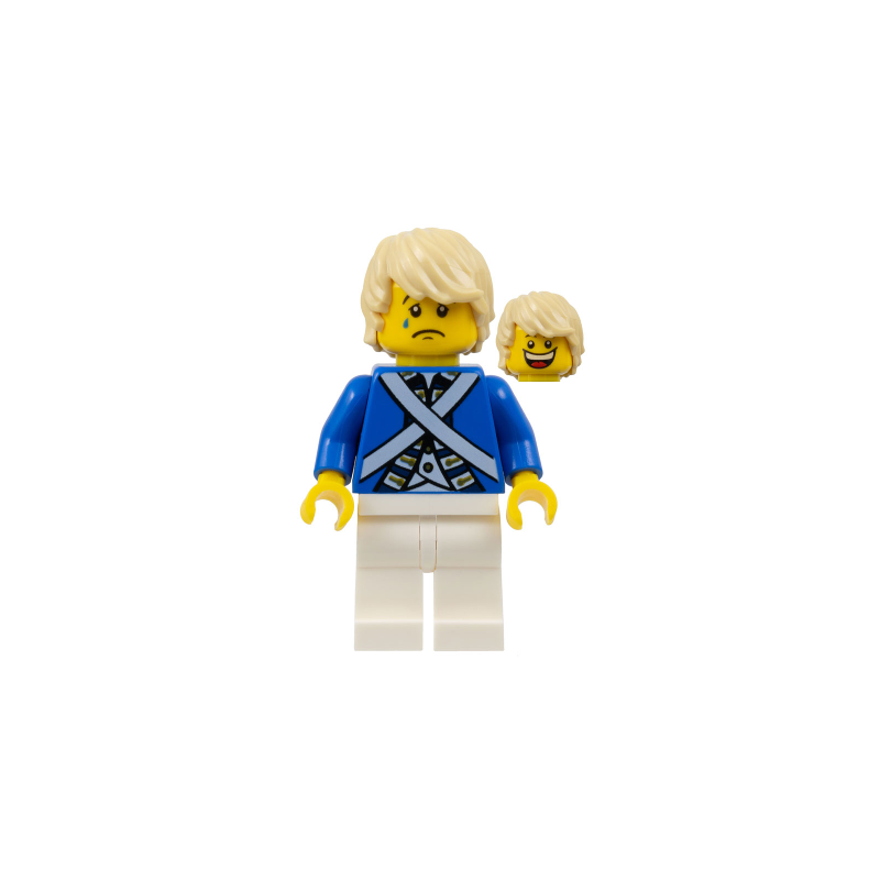 Bluecoat Soldier 7 - Tousled Hair (Head 4549620) Lego® - pi175