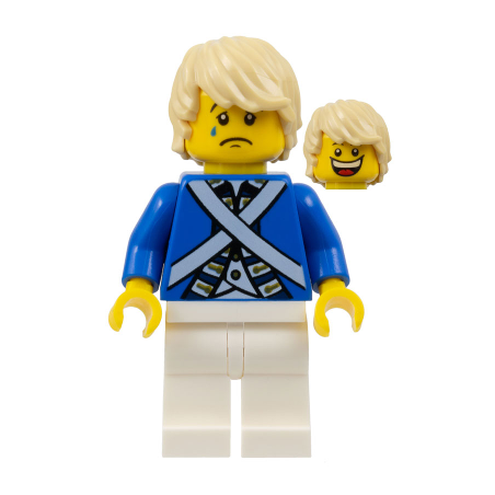 Bluecoat Soldier 7 - Tousled Hair (Head 4549620) Lego® - pi175