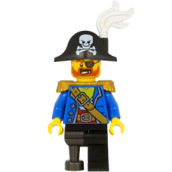 Pirate Captain - Bicorne Hat with Skull and White Plume