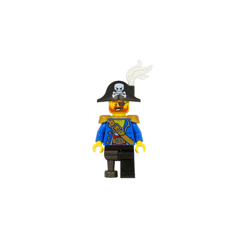 Pirate Captain - Bicorne Hat with Skull and White Plume