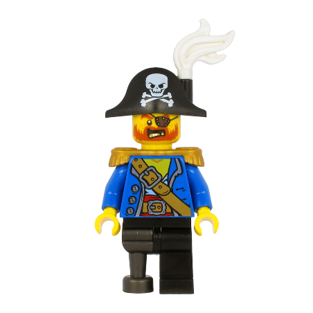 Pirate Captain - Bicorne Hat with Skull and White Plume