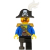 Pirate Captain - Bicorne Hat with Skull and White Plume