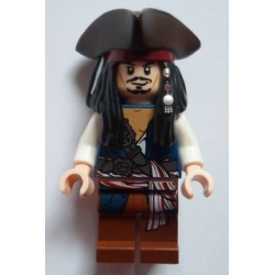 Captain Jack Sparrow with Tricorne and Blue Vest Lego® - poc024