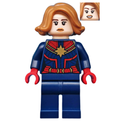 Captain Marvel (Carol Danvers) - Medium Nougat Hair Lego® - sh0555