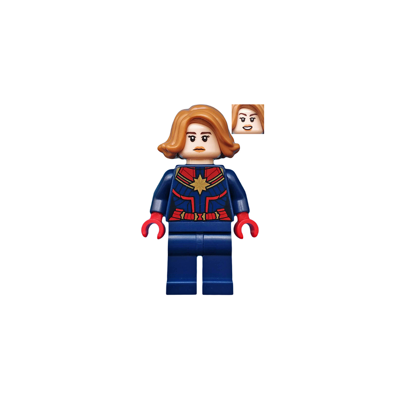 Captain Marvel (Carol Danvers) - Medium Nougat Hair Lego® - sh0555