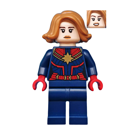 Captain Marvel (Carol Danvers) - Medium Nougat Hair Lego® - sh0555