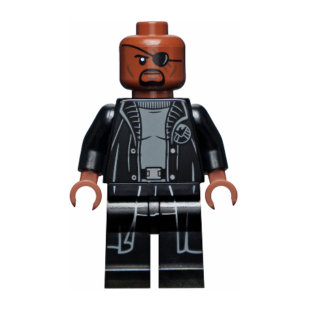 Nick Fury - Gray Sweater and Black Trench Coat